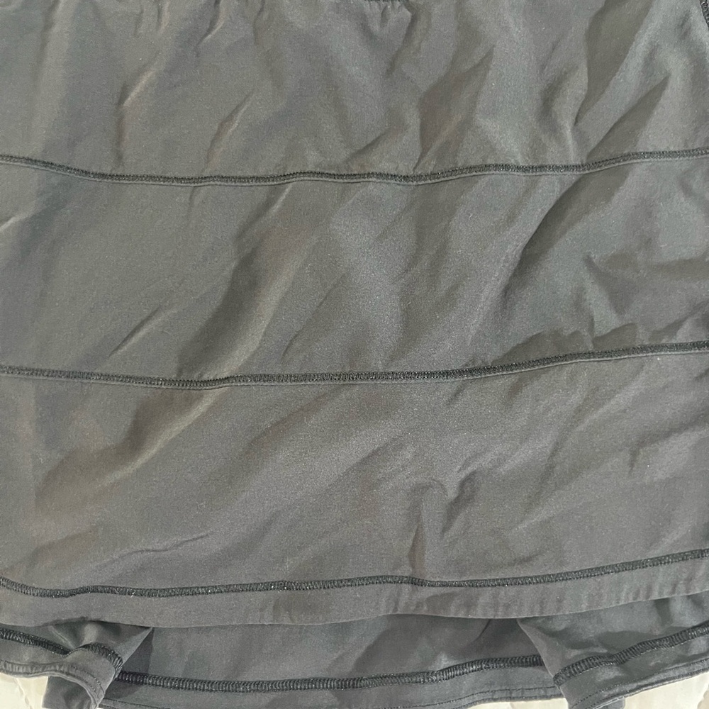 Lululemon Pace Rival Athletic Skirt Black Size 6 Tall Built-In Shorts Athletic - Picture 4 of 9